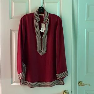 NWT Tory Burch, Crystal Embellished Tory Tunic